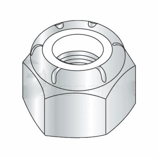 Newport Fasteners Nylon Insert Lock Nut, M5-0.80, Steel, Class 8, Zinc Plated, 100 PK 804233-PR-100